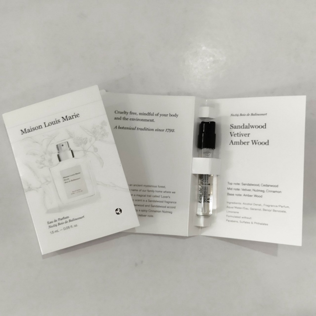 Mẫu thử Vial nước hoa Maison Louis Marie No.04 Bois de Balincourt