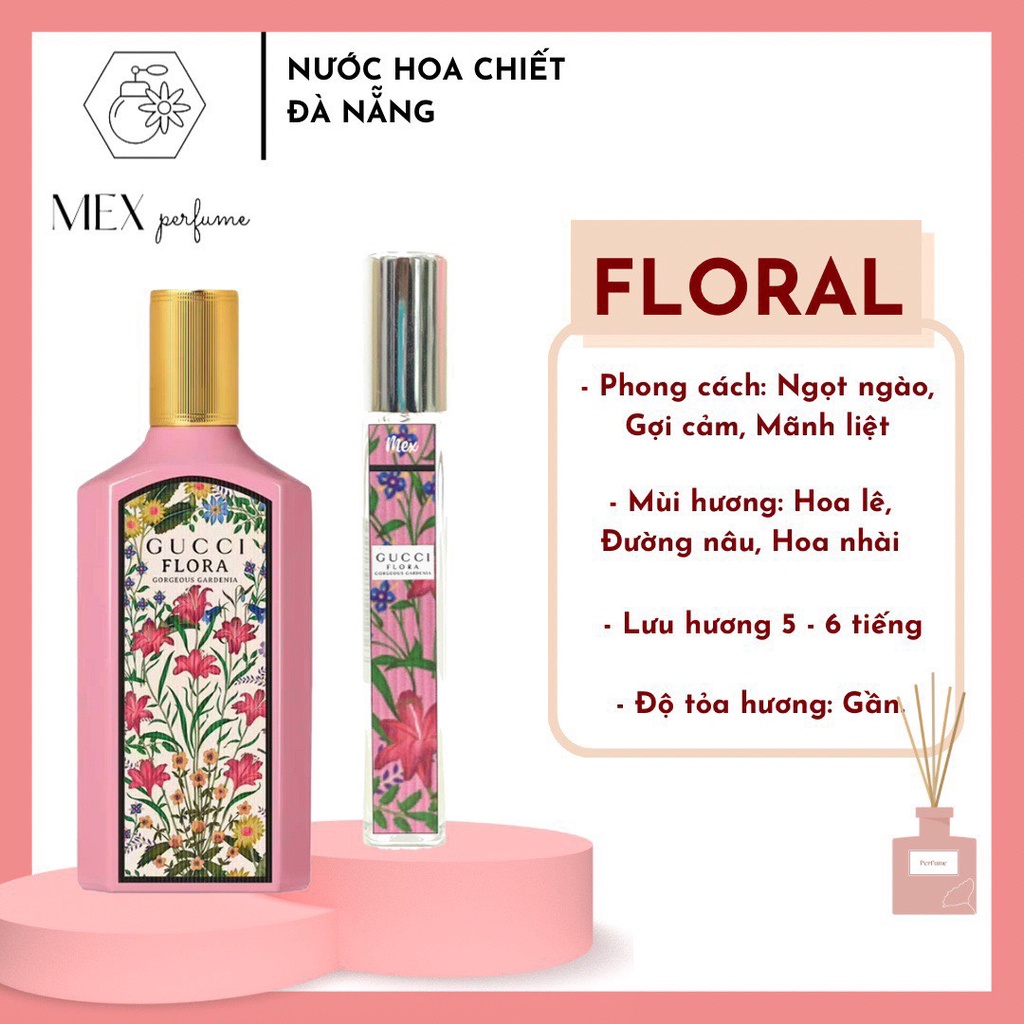 Nước Hoa Gucci Flora Gorgeous Gardenia EDP Mẫu Thử 10ml Nước Hoa Nữ Hương Ngây Thơ Kiêu Kì - SP001967