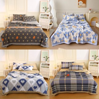 Bộ CHĂN GA GỐI COTTON 100%( CHĂN HÈ kèm Ga Gối Cotton Living 100% Cotton )mẫu mới NHẤT-> được chọn mẫu