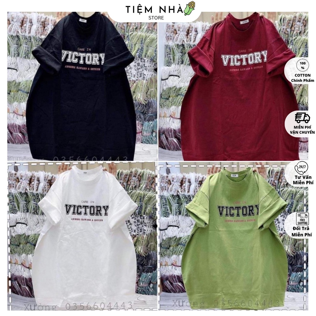 Áo Thun Tay Lỡ 3158 Cotton Khô Form Rộng Nam Nữ Unisex VICTORY