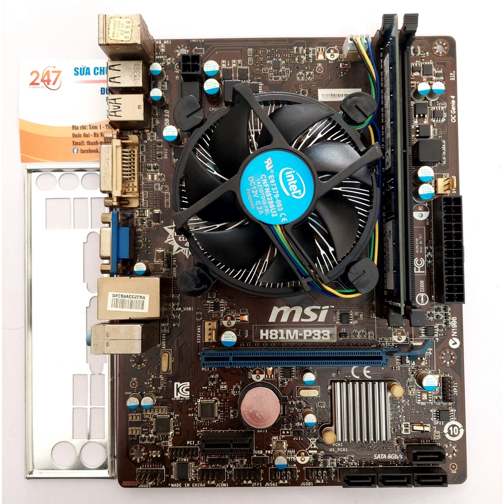 COMBO Main MSI H81 + CPU I5 4590 + Ram 8GB DDR3 Bus 1600 | BigBuy360 - bigbuy360.vn