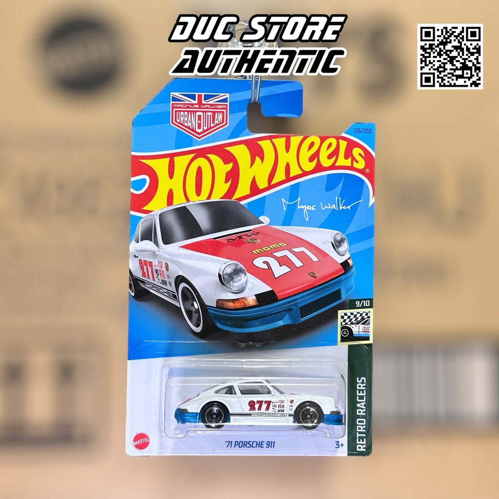 ducstore.vn Xe mô hình HKH06 Hot Wheels 71 Porsche 911 - White