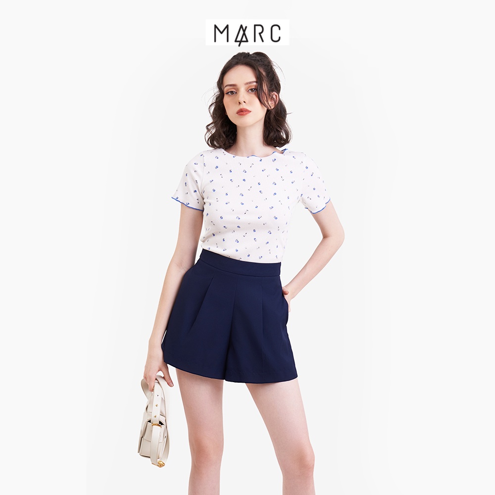 Quần short nữ MARC FASHION 2 túi lưng rời nhấn li trước FALT023623