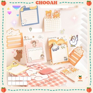 Set 30 tờ giấy note sticker dễ thương ghi chú học tập chooah note30cute