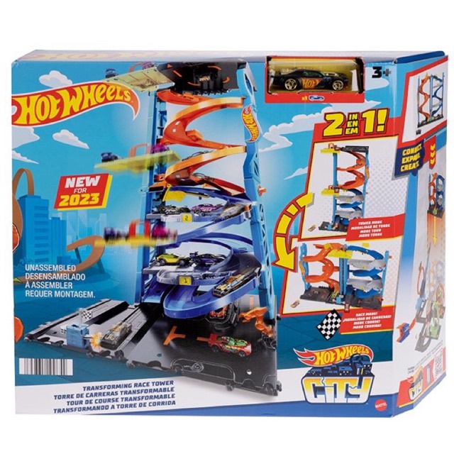 Tháp Đua Biến Hình City Hot Wheels
