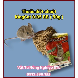 Thuốc diệt chuột KingCat 0,05RB dạng hạt trộn sẵn thế hệ mới (gói 50g)