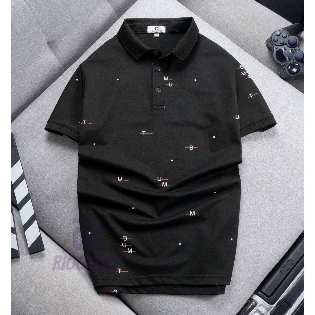 Áo thun nam có cổ, áo polo nam ngắn tay đơn giản màu trắng, đen, nâu, xanh nhạt có big size, vnxk RIOOSHOP RSP083