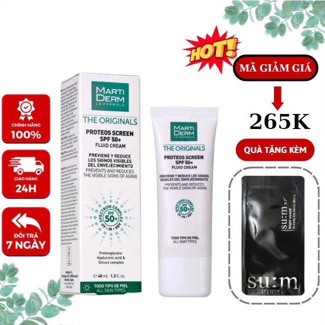 kem chống nắng martiderm Phổ Rộng 40ml active fluid chính hãng