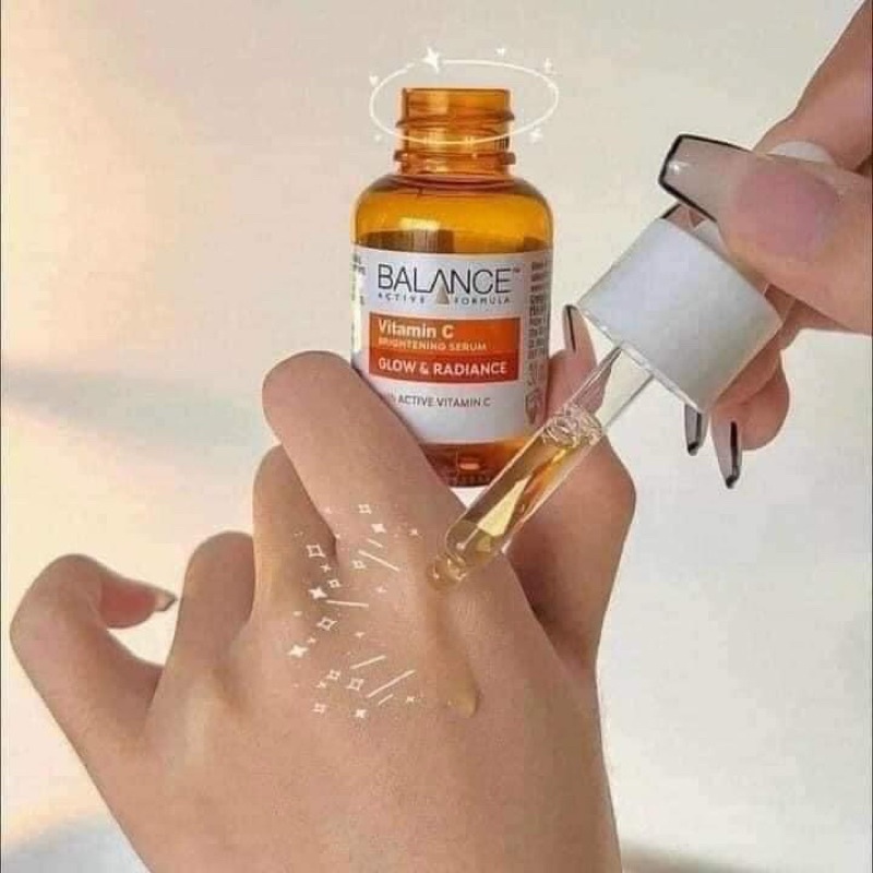 Serum Vitamin C Balance Sáng Da Mờ Thâm Nám 30ml, Tinh Chất Mờ Thâm Balance Active Formula Vitamin C Bright