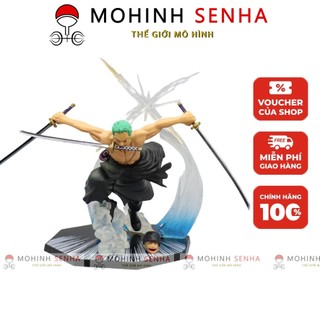 Mô hình One Piece Roronoa Zoro tam kiếm, Mô hình figure Zoro V1 One piece 17cm decor bàn làm việc, quà tặng sinh nhật