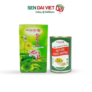 Trà tim sen, hạt sen nước đường- đv- hộp trà 100g, lon 460g