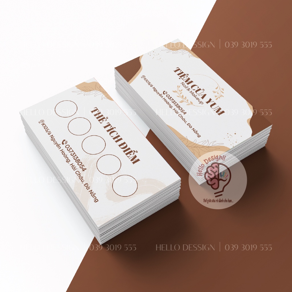 500 Thẻ Tích Điểm Cho Shop Quần Áo, Quán Ăn, Quán Trà Sữa Thiết Kế Theo Yêu Cầu