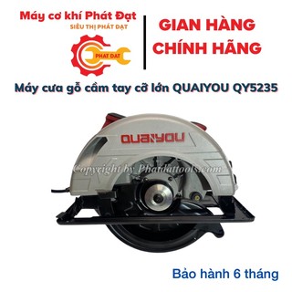 Máy Cưa Gỗ Cầm Tay Cỡ Lớn QUAIYOU QY5235-Công suất 2100W-Tặng kèm đĩa cưa D230-Bảo hành 6 tháng