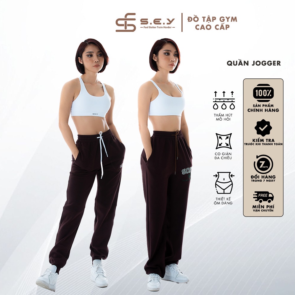 Quần Thể Thao Jogger Cao Cấp SEY Màu Nâu