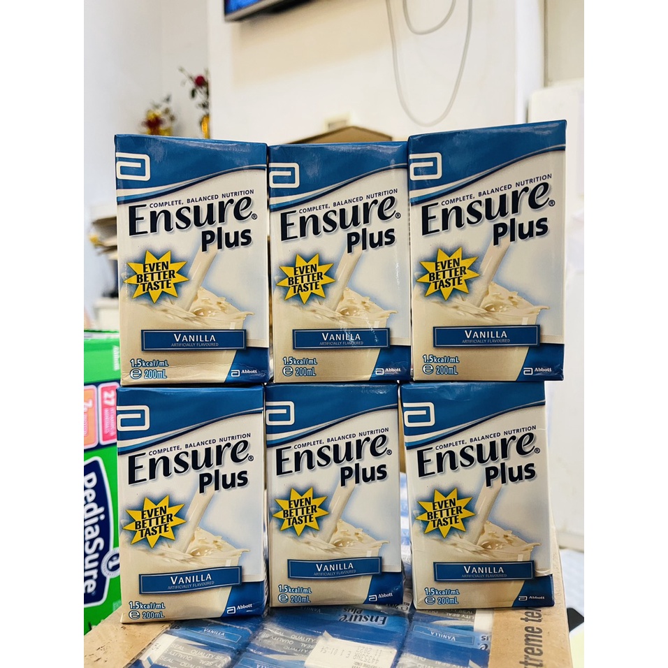 COMBO 6 - Sữa nước ENSURE PLUS Úc vị Vani 200ml date 11.2023