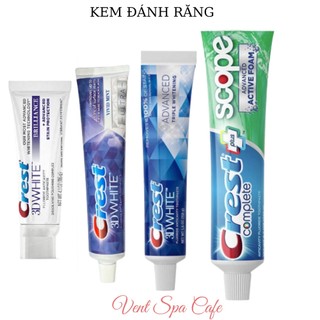Kem đánh răng Mỹ 158g/232g Kem đánh răng trắng răng thơm miệng CREST Complete Plus Scope /3D White /Brilliance