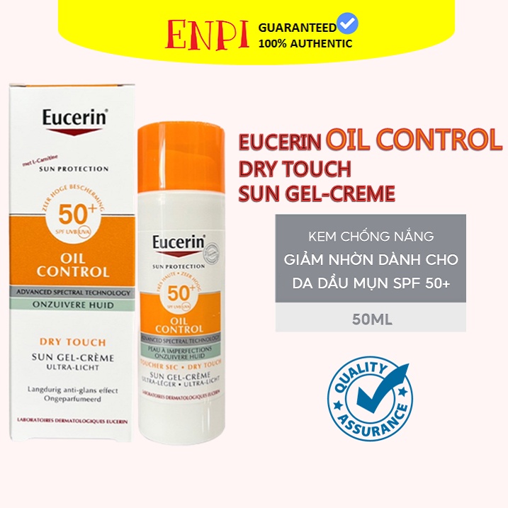 Kem chống nắng kiểm soát dầu Eucerin Oil Control Dry Touch Sun Gel-Creme SPF 50+