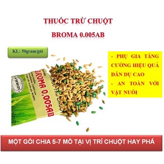 Thuốc chuột Broma chính hãng date mới - Gói 50gram
