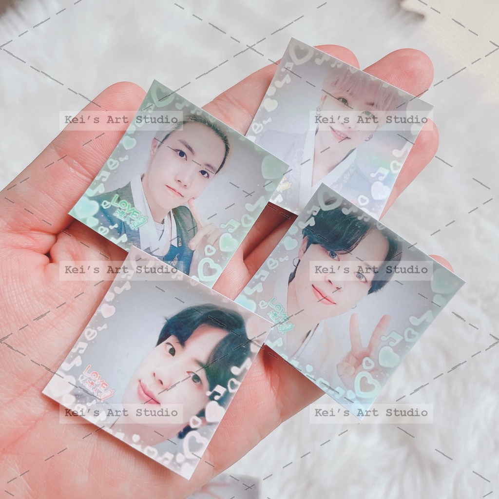 Set 80 cái sticker tem niêm phong BTS size 3,5 - 4cm vuông, cán bóng, cắt rời sẵn