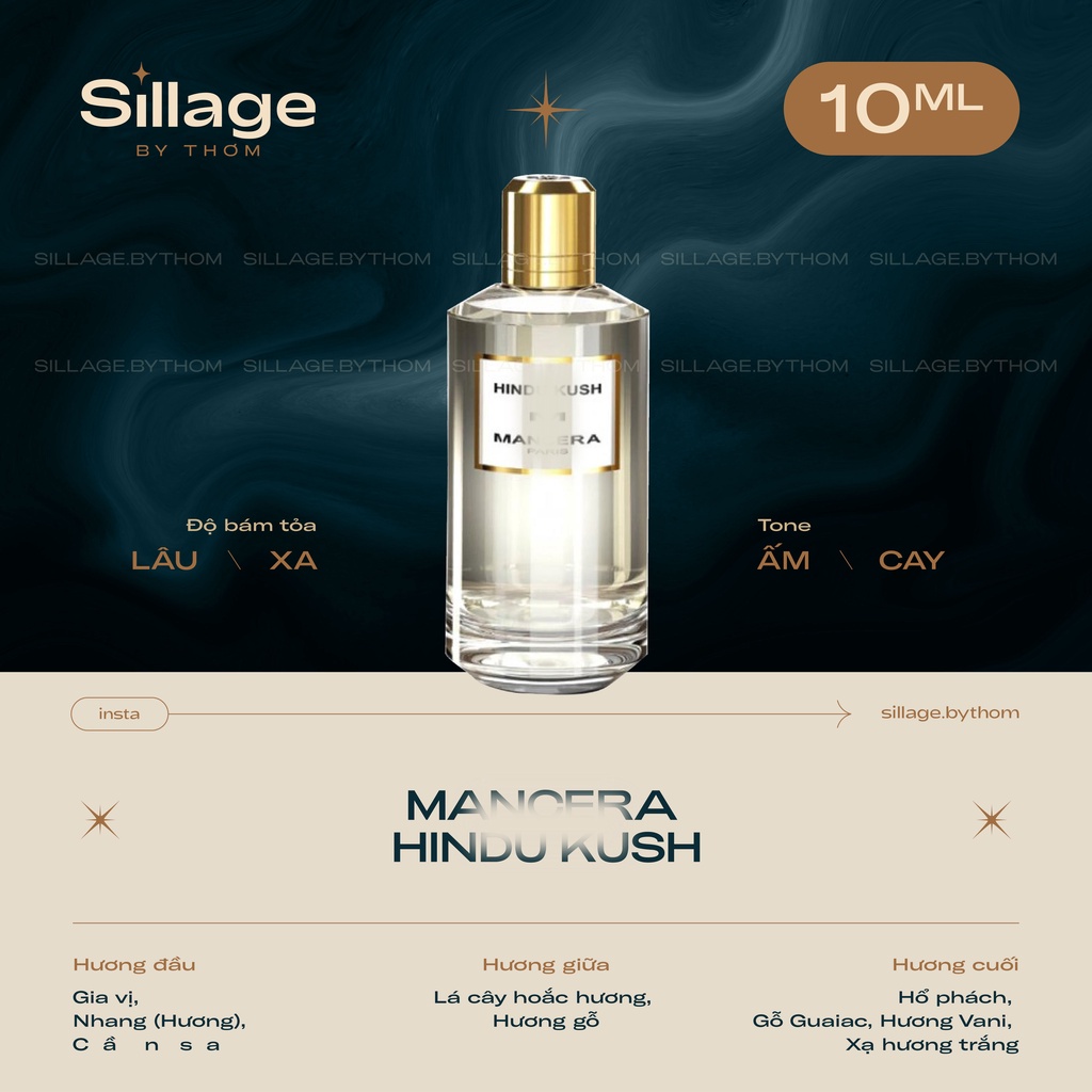 MANCERA H I N D U K U S H EDP | Mẫu thử nước hoa unisex