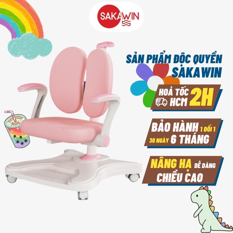 Ghế học sinh chống gù Sakawin G90, Ghế học cho bé thông minh Ngồi chuẩn tư thế