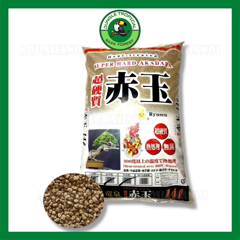 Phân nền thủy sinh cá tép cảnh, cây bonsai, hoa lan Nhật Bản Akadama Ryusen - Đất sét Nhật - Size SS - 1 bao