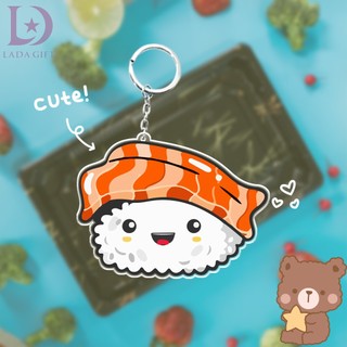 Móc khóa Nigiri sushi chibi hoạt hình đáng yêu dễ thương