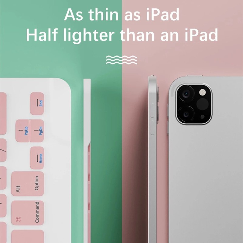 Bàn phím Bluetooth không dây mini 10 inch/Chuột không dây cho máy tính bảng và điện thoại di động, có sẵn 7 màu | BigBuy360 - bigbuy360.vn