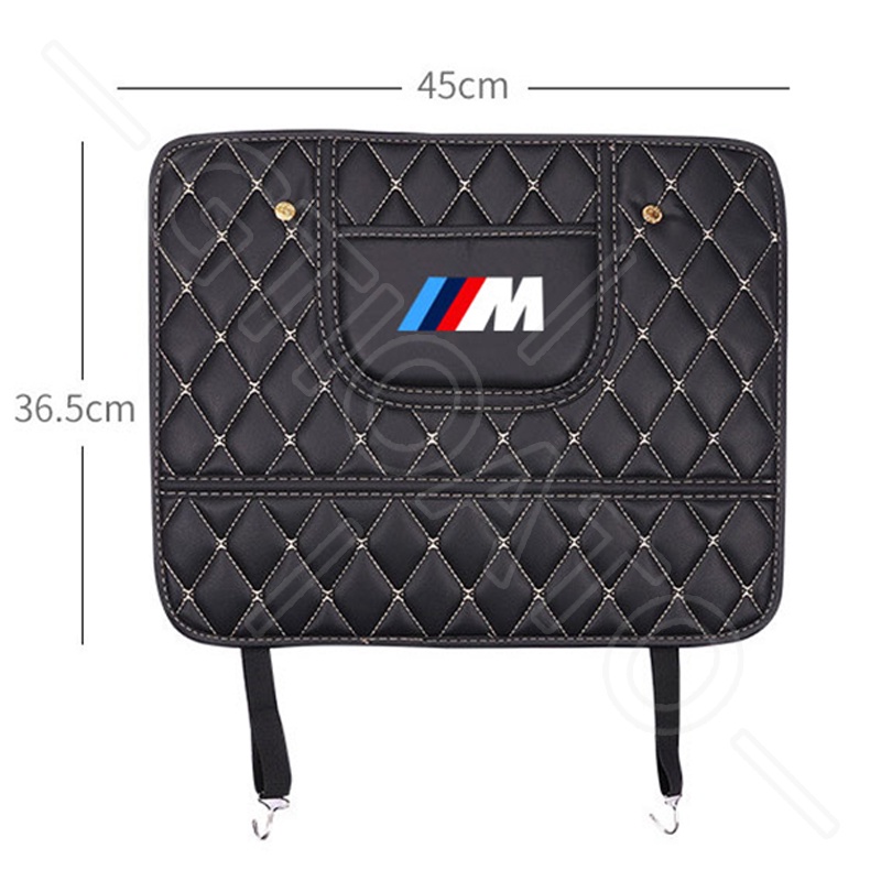 GTIOATO Cho BMW M Tấm Bảo Vệ Lưng Ghế Oto Da Bảo Vệ Lưng Ghế Tấm Ốp Lưng Ghế Ô Tô Bảo Vệ Chống Thấm Nước TúI Treo Đồ Sau Ghế Ô Tô Trang Trí NộI ThấT Ô Tô Cho BMW X4 E46 E90 F30 F10 1 X2 8 118I 320i M4 E60 218i X5 M3 318i X7 E39 7 E36 E30