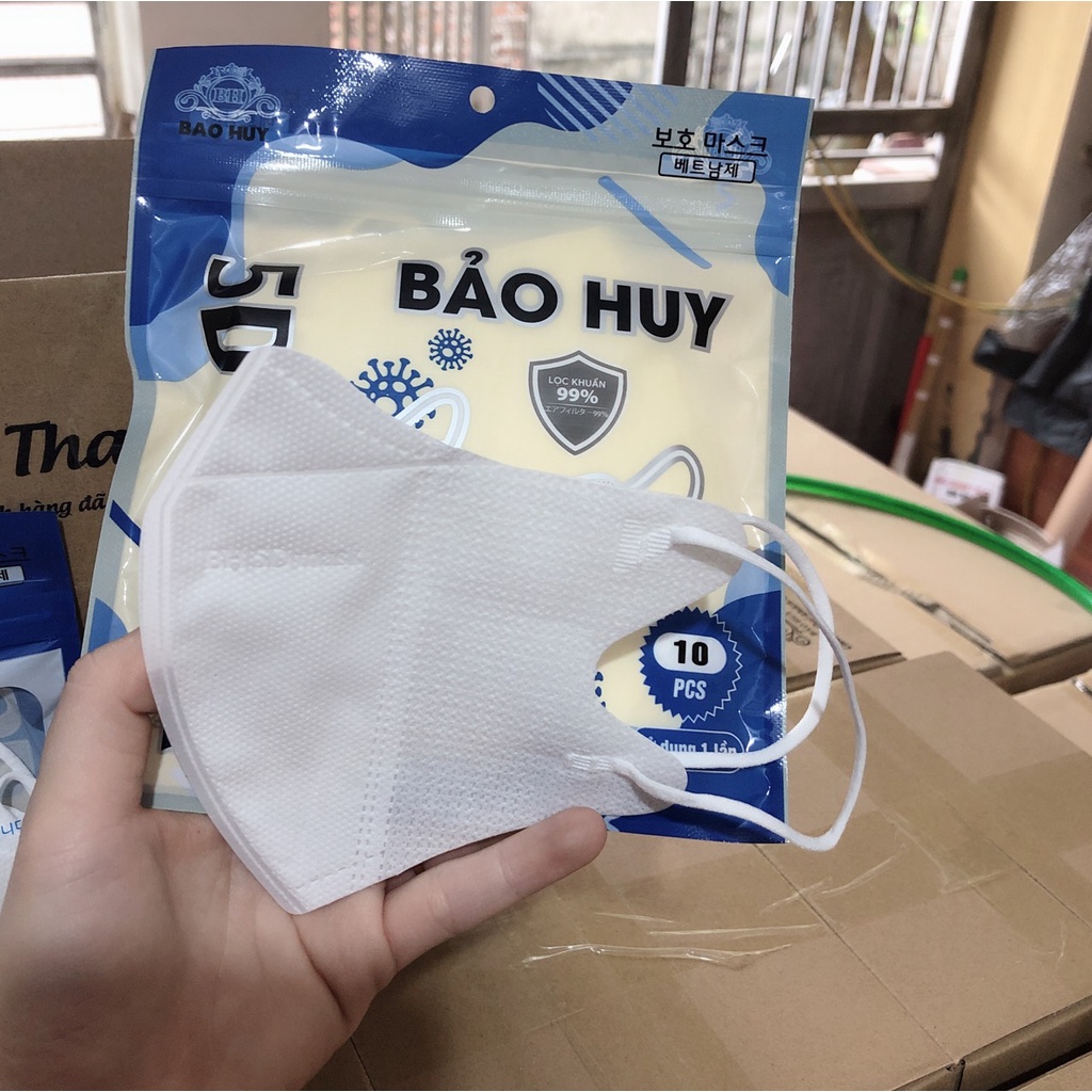 Thùng 100c Khẩu Trang 5D Bảo Huy Túi zip mẫu mới-Hàng Chính Hãng