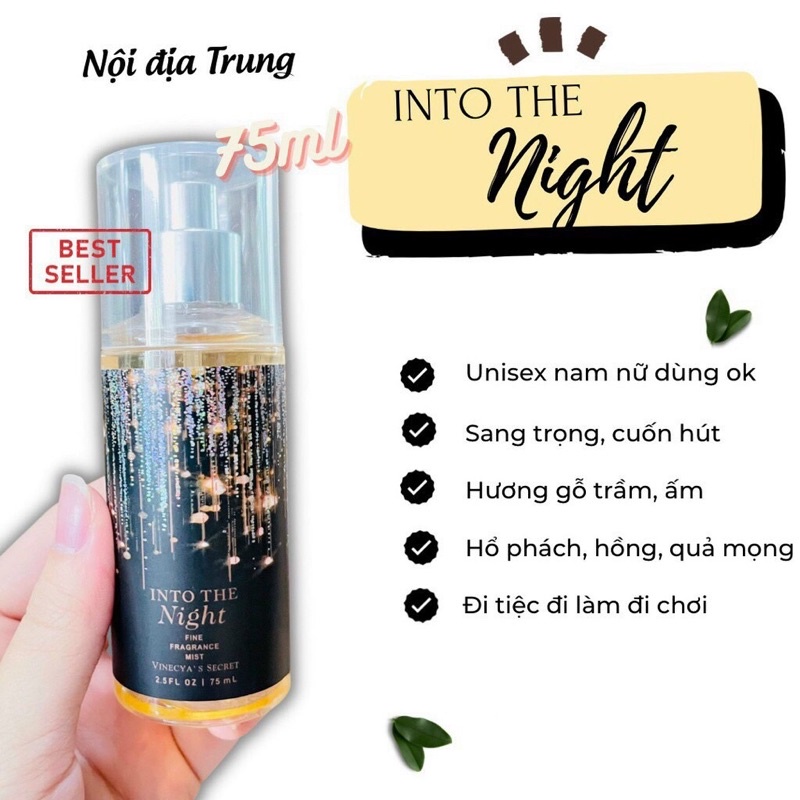 B8 Nước Hoa Nữ Xịt Thơm Body Mist 75ml Nội Địa Trung Vinecya’s Siêu Thơm, Hương Nhẹ Nhàng, Tươi Mát, Cuốn Hút Kiêu Sa