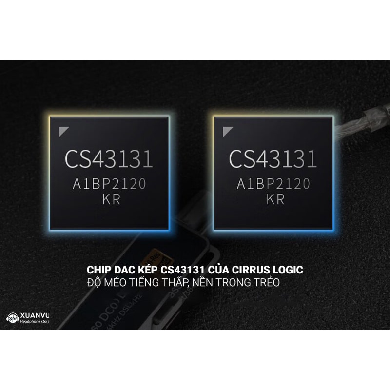 Thiết bị giải mã âm thanh  iBasso DC04 Pro, Vỏ Hợp kim nhôm CNC, Chip giải mã nhạc Dual CS43131 của Cirrus Logic