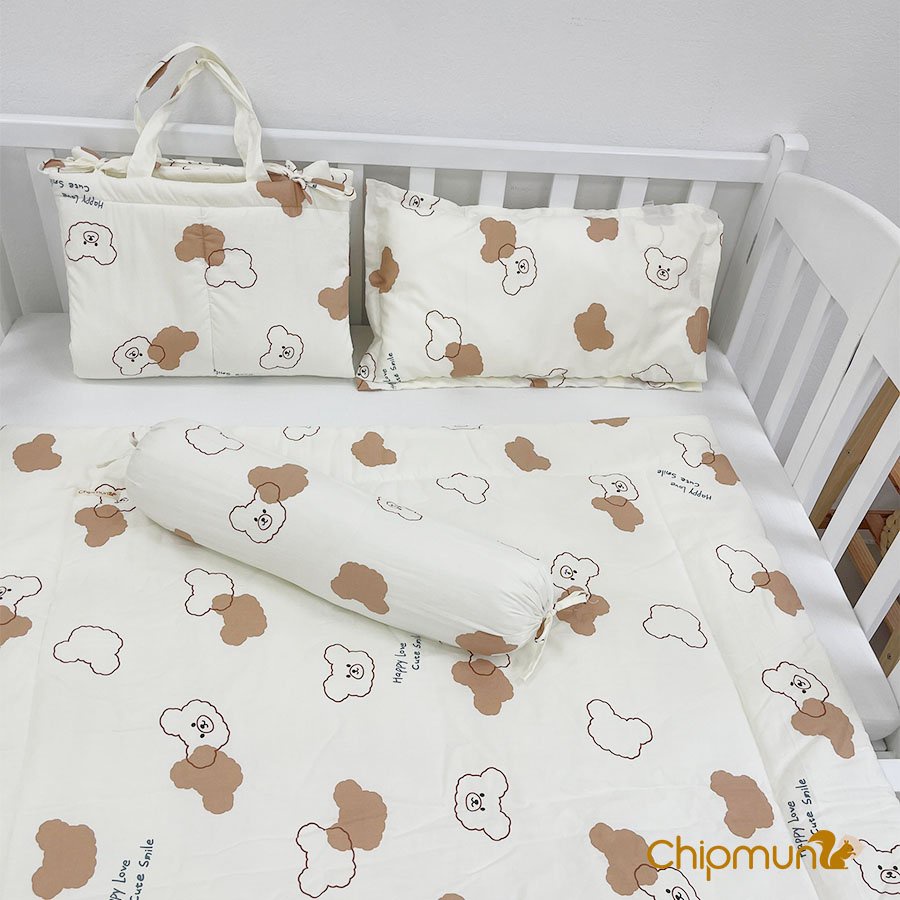 Bộ chăn gối trẻ sơ sinh, chăn gối thu đông cho bé cotton mềm mịn CHIPMUNK - Khách hàng chọn riêng sản phẩm khi mua hàng