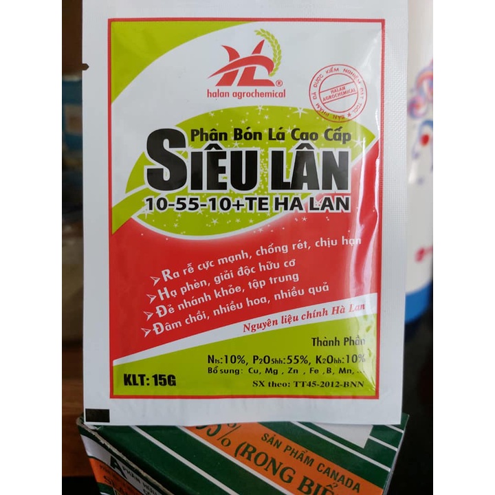 Phân Bón Lá Cao Cấp Siêu Lân Hà Lan gói 15g JVA38 VietNhat