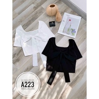 BIGSIZE Áo thun cột nơ A223