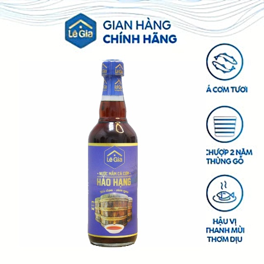 Nước mắm cá cơm Hảo Hạng Lê Gia 525ml