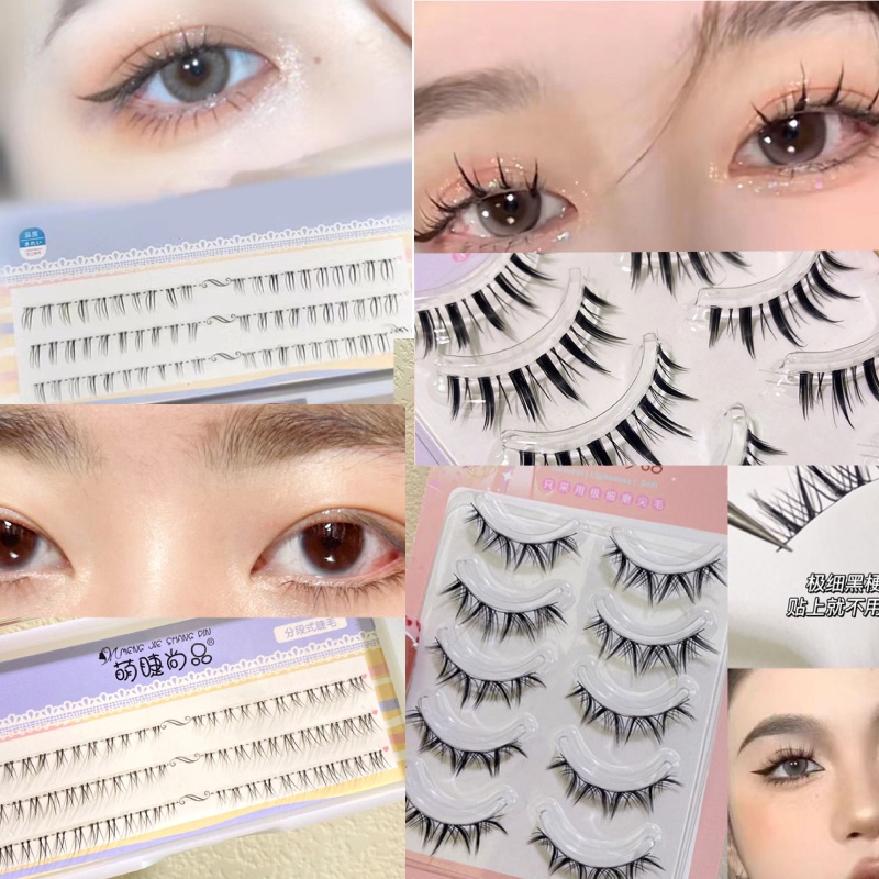 Lông Mi Giả 3D Dài 8-12mm Mềm Mại Và Nhẹ Nhàng Phù Hợp Cho Người Mới Bắt Đầu Trang Điểm