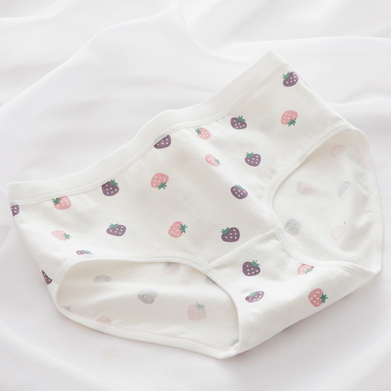 Quần Lót Nữ Cotton In Hoạ Tiết Thỏ Tím Đậm Cute Dễ Thương 026
