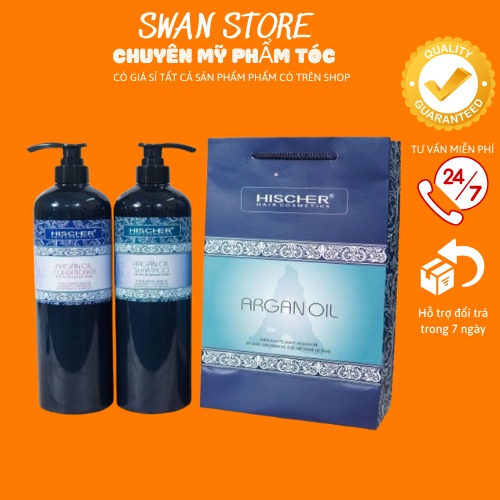 Bộ Dầu Gội-Xả Phục Hồi Hischer Argan Oil 1000ML SWAN STORE