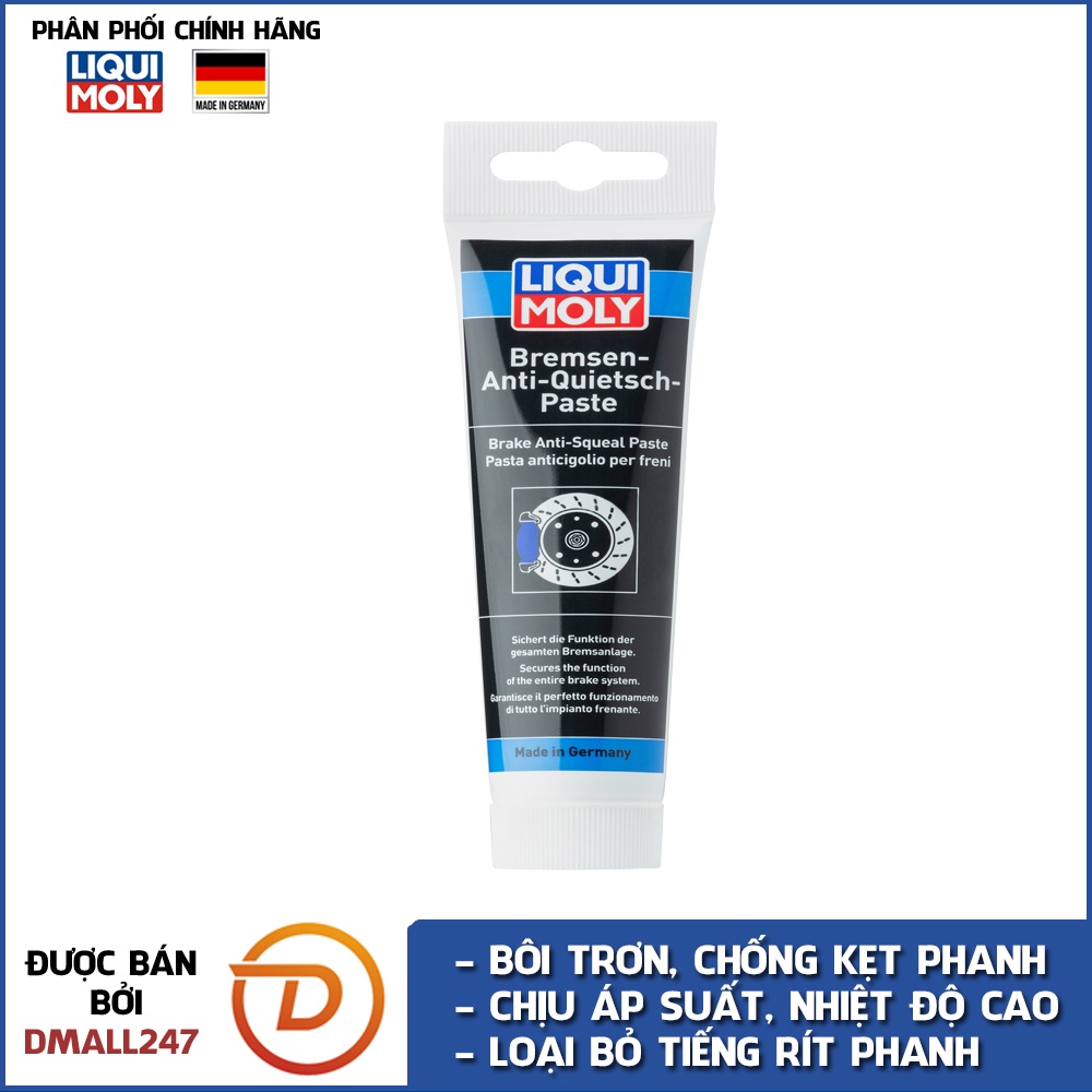 Mỡ tra má phanh chuyên dụng chịu nhiệt độ cao Liqui Moly 3077 - bôi trơn, chống kẹt phanh, chịu áp suất cao, tăng độ bám