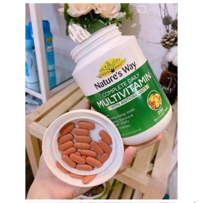 Vitamin tảo xoắn và tảo biển Multivitamin Nature's Way 200 viên Úc  .