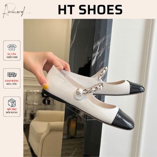 (Sẵn 35)Giày búp bê đế bệt Mary Jane nhỏ nhắn phong cách đơn giản đầu tròn cực xinh hai màu G52