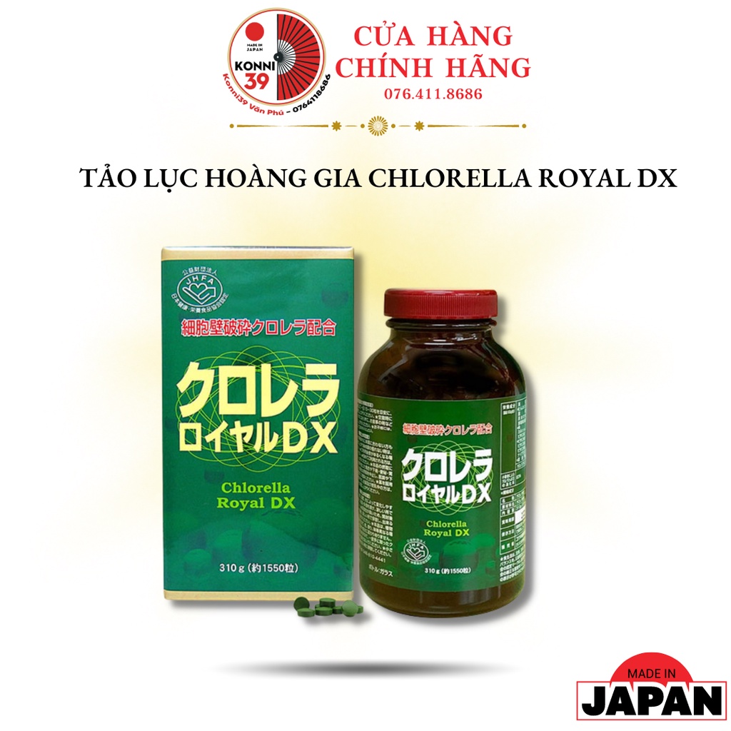 Tảo Lục Hoàng Gia Chlorella Royal DX Nhật Bản