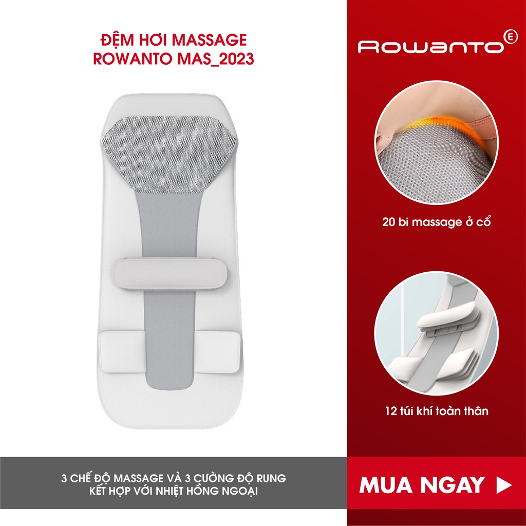 Đệm massage toàn thân ROWANTO 2023, thảm massage toàn thân,nệm massage chống nhức mỏi, massa cổ vai gáy