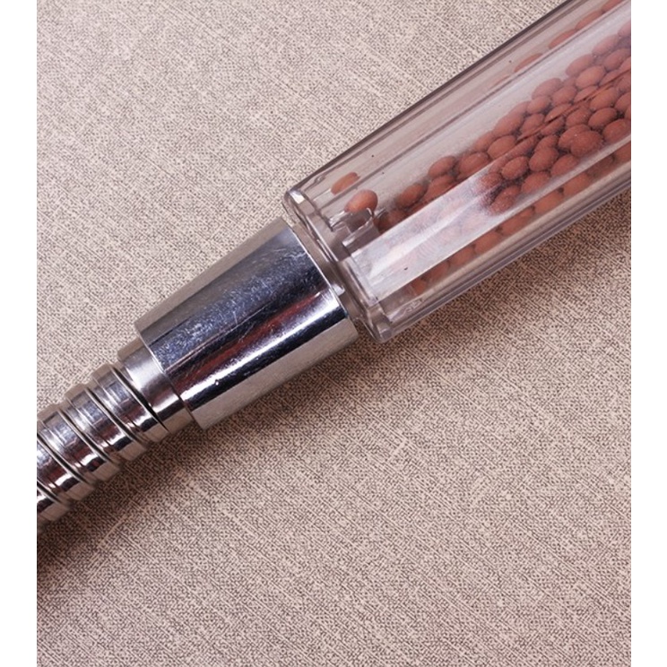 Vòi sen tăng áp loại to 7.7cm có hạt lọc nano - Kèm dây