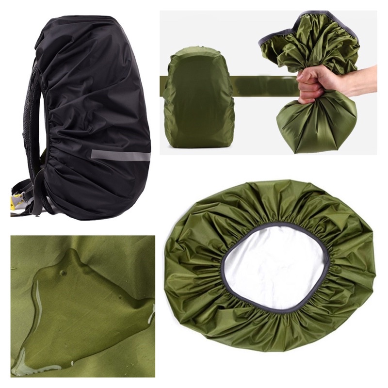 Bọc balo Có Phản Quang, trùm balo yên xe chống thấm nước nhiều size, đồ đi phượt, phụ kiện balo đi chơi du lịch gọn nhẹn
