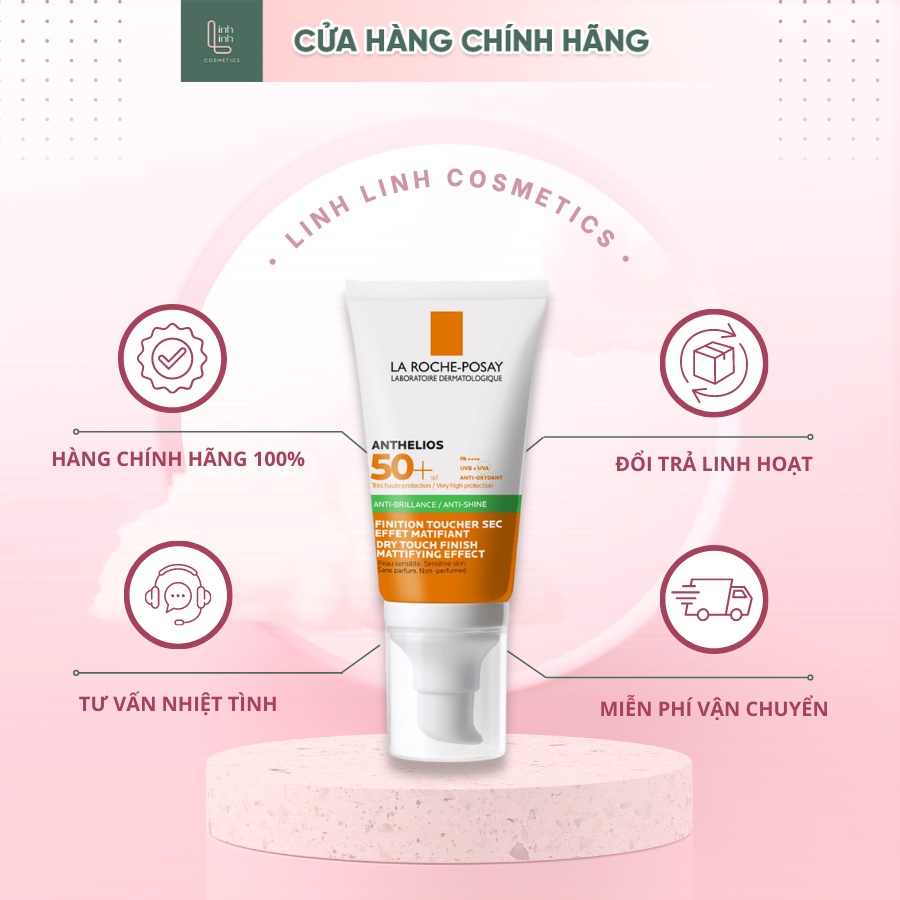Kem chống nắng La roche posay Gel Cream Kiểm Soát Bóng Nhờn, Kem chống nắng bảo vệ da trước tia UVB UVA SPF 50+