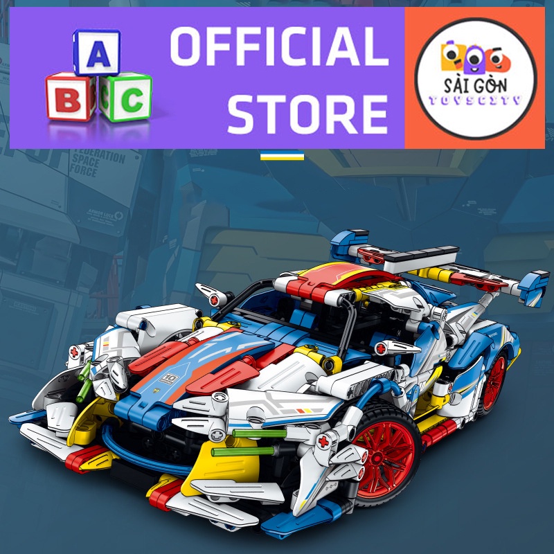 Đồ Chơi Lắp Ráp Kiểu LEGO Mô Hình Siêu Xe  Aston Martin Valkyrie Điều Khiển Từ Xa RC IMaster 9810 Với 1311 Mảnh Ghép