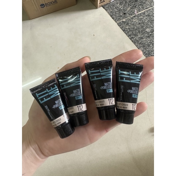 Combo 3 tip- Kem nền lâu trôi Maybelline New York Matte Poreless 112 - 5ml