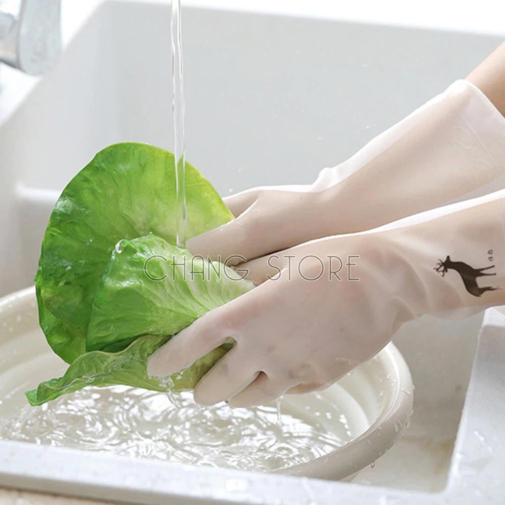 Găng Tay Rửa Bát Cao Su Đa Năng Siêu Dai Hình Hươu - Bảo Vệ An Toàn Sử Dụng Cho Da Tay